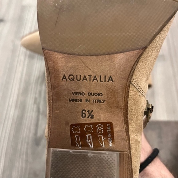 Aquatalia Suede Leather Pointed Ankle Boots Brown‎ 6.5 - Picture 8 of 8